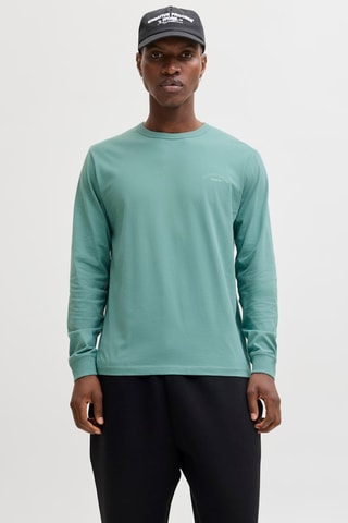 T-shirt regular en coton biologique - Bleu