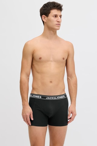 3 boxers en coton biologique - Noir