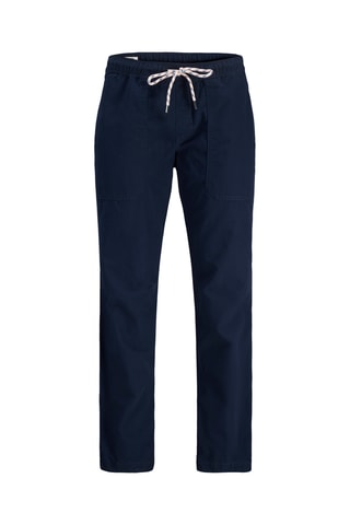 Pantalon regular en coton biologique - Bleu marine
