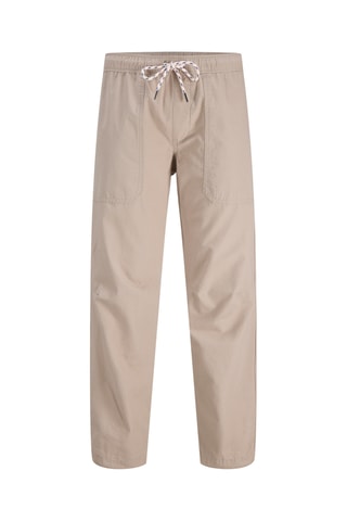 Pantalon regular en coton biologique - Beige