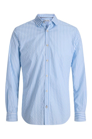 Chemise slim en coton biologique - Bleu