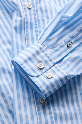 Chemise slim en coton biologique - Bleu