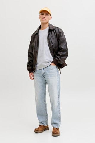 Jean  loose taille haute - Bleu clair