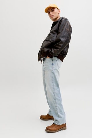 Jean  loose taille haute - Bleu clair