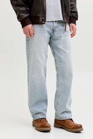 Jean  loose taille haute - Bleu clair