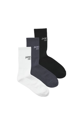 3 paires de chaussettes - Anthracite et blanc