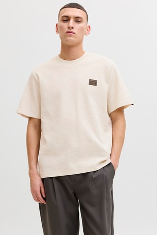 T-shirt relaxed en coton biologique - Blanc cassé