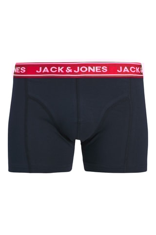 5 boxers en coton biologique - Bleu marine et rouge