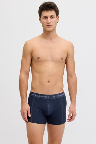 7 boxers en coton biologique - Noir et bleu