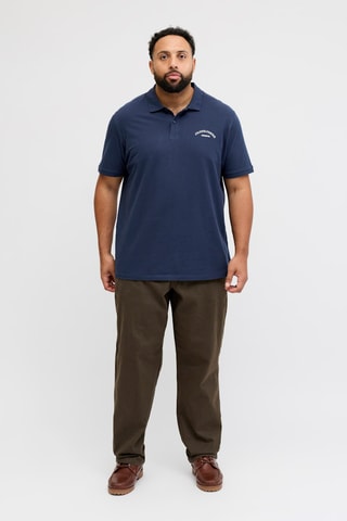 Polo regular en coton biologique - Bleu marine