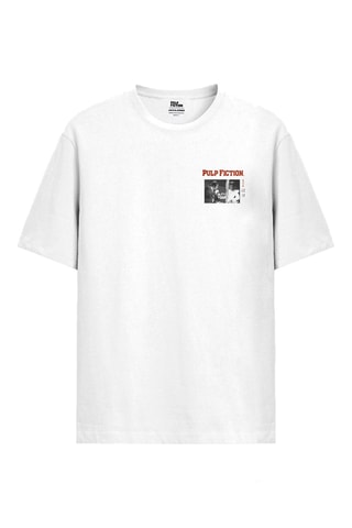 T-shirt relaxed Pulp Fiction - Blanc