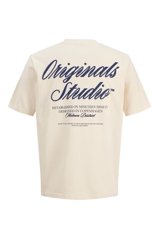 T-shirt relaxed - Blanc cassé