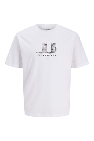 T-shirt regular en coton biologique - Blanc