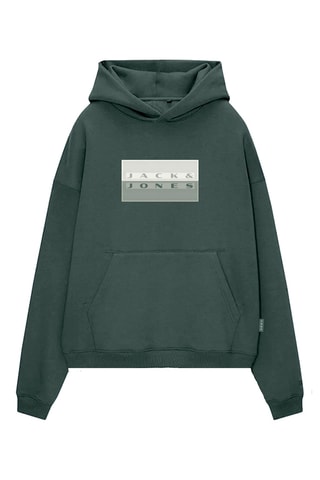 Sweat relaxed à capuche - Vert