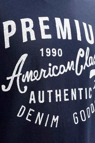 T-shirt regular en coton biologique - Bleu marine