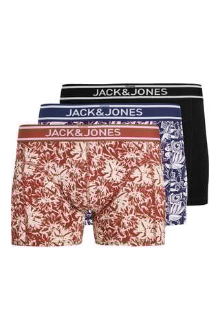 3 boxers - Marron et bleu foncé