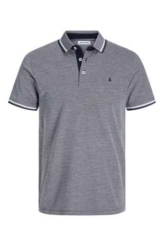 2 polos slim - Gris foncé chiné et blanc cassé