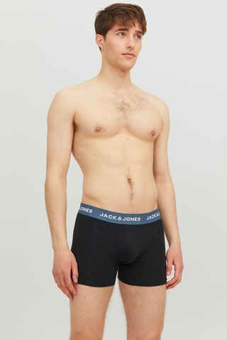 3 boxers en coton biologique - Noir