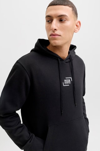 Sweat regular en coton biologique - Noir