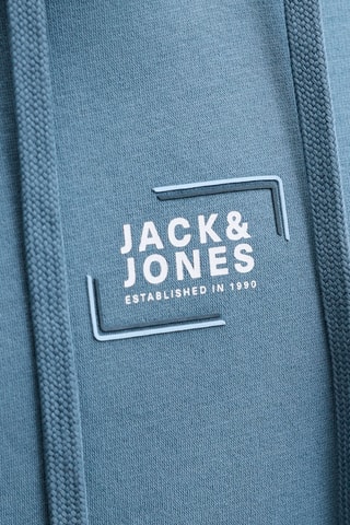 Sweat regular en coton biologique à capuche - Bleu-gris