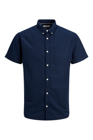 Chemise slim en coton biologique - Bleu marine