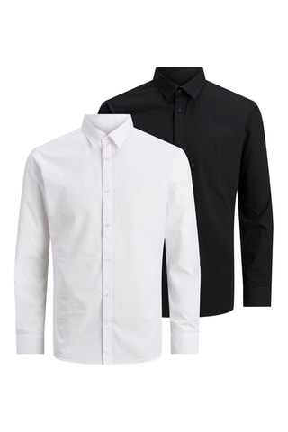 2 chemises slim - Noir et blanc