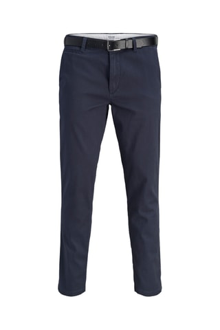 Chino slim en coton biologique - Bleu marine