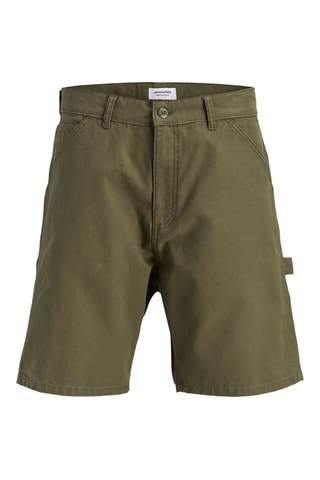 Short loose en coton biologique - Kaki