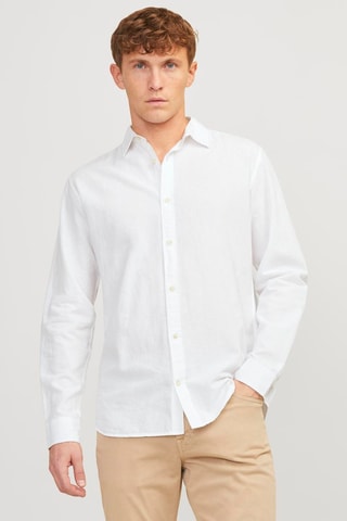 Chemise regular en lin - Blanc