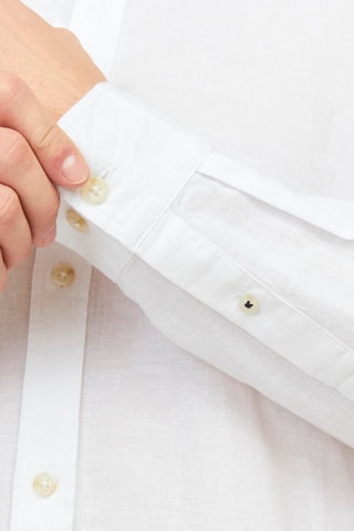 Chemise regular en lin - Blanc