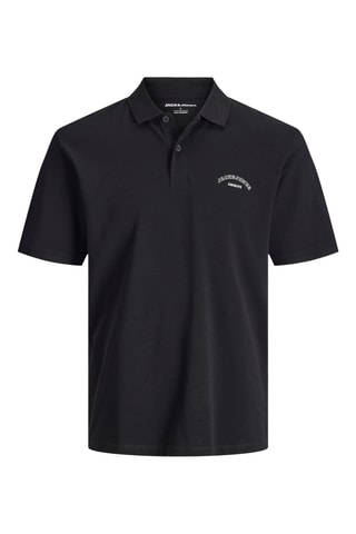 Polo regular en coton biologique - Noir