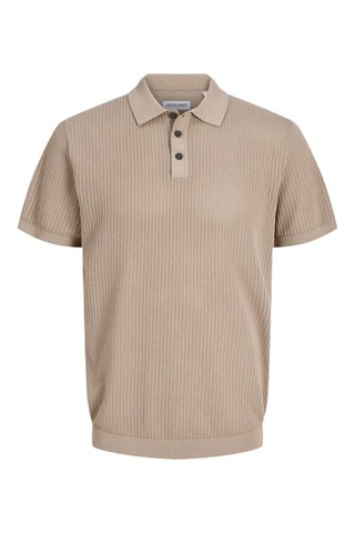 Polo regular en coton biologique - Marron clair