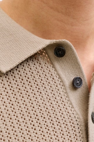 Polo regular en coton biologique - Marron clair