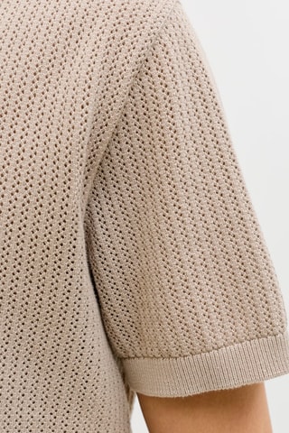 Polo regular en coton biologique - Marron clair