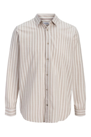 Chemise regular - Marron et écru