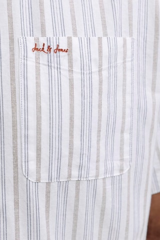 Chemise relaxed en coton biologique - Blanc et ciel