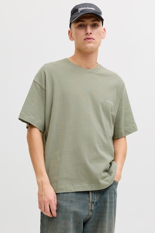 T-shirt loose - Kaki et noir