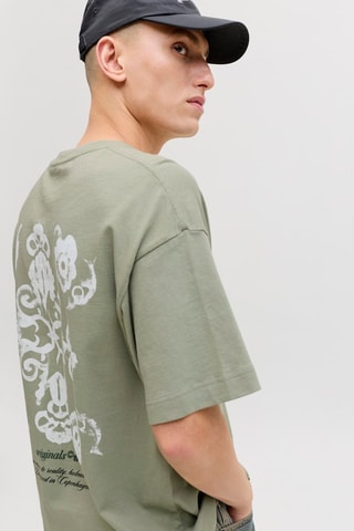 T-shirt loose - Kaki et noir