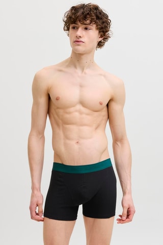 3 boxers en coton biologique - Noir