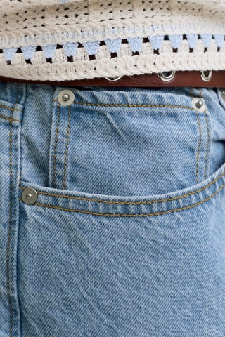 Bermuda baggy en jean - Bleu clair