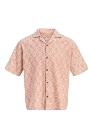 Chemise relaxed - Marron et blanc 