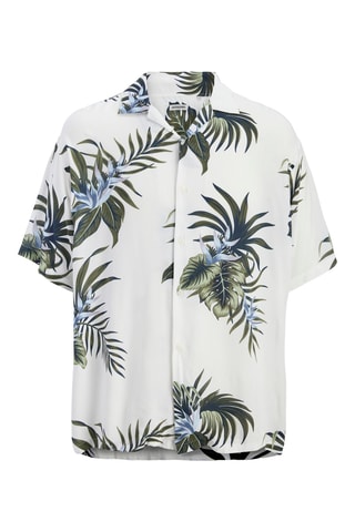 Chemise loose - Blanc et vert