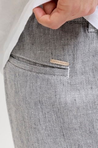 Bermuda tapered en lin - Indigo chiné