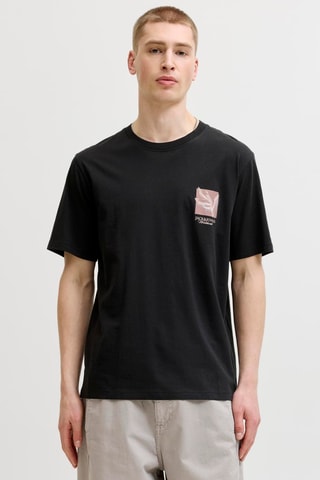 T-shirt regular en coton biologique - Noir