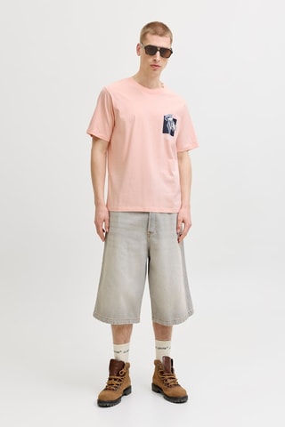 T-shirt regular en coton biologique - Saumon