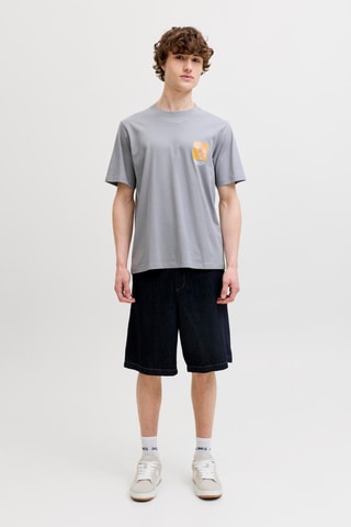 T-shirt regular en coton biologique - Gris