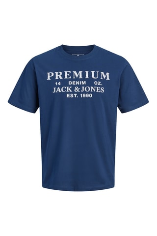 T-shirt regular en coton biologique - Bleu marine