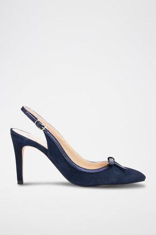 Nubuck Sandalen met Hak Annette - Blauw