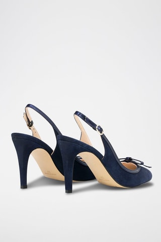 Nubuck Sandalen met Hak Annette - Blauw