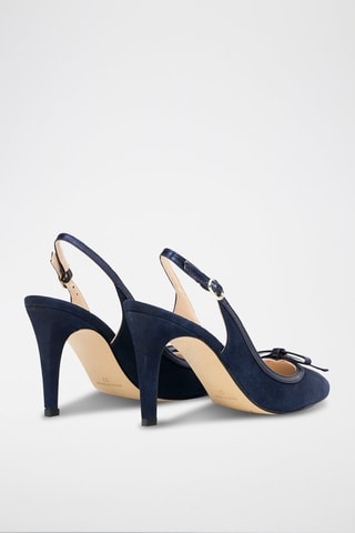 Nubuck Sandalen met Hak Alba - Rood en blauw